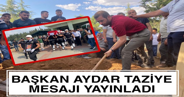 Başkan Aydar Taziye Mesajı Yayınladı.