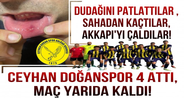 Ceyhan Doğanspor 4 Attı, Yeşilevlerspor Sahadan Çekildi