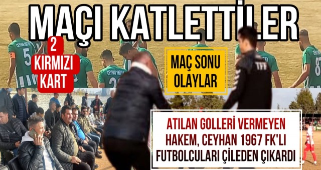 Ceyhan 1967 FK Maçında Hakem Hataları Puan Kaybettirdi